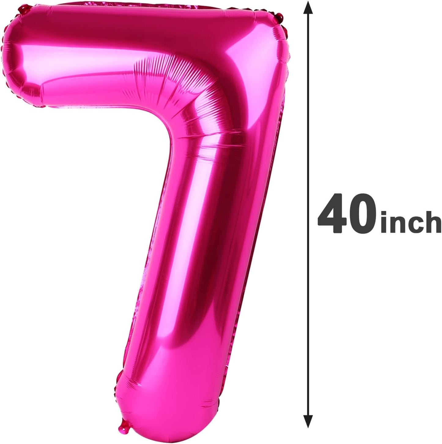 Hot Pink Number 27 Birthday Balloon 40 Inch, Digital Balloons for 27 Party Celebration Decorations Supplies, Mylar Foil Numbers Balloon for 27 Wedding Anniversary