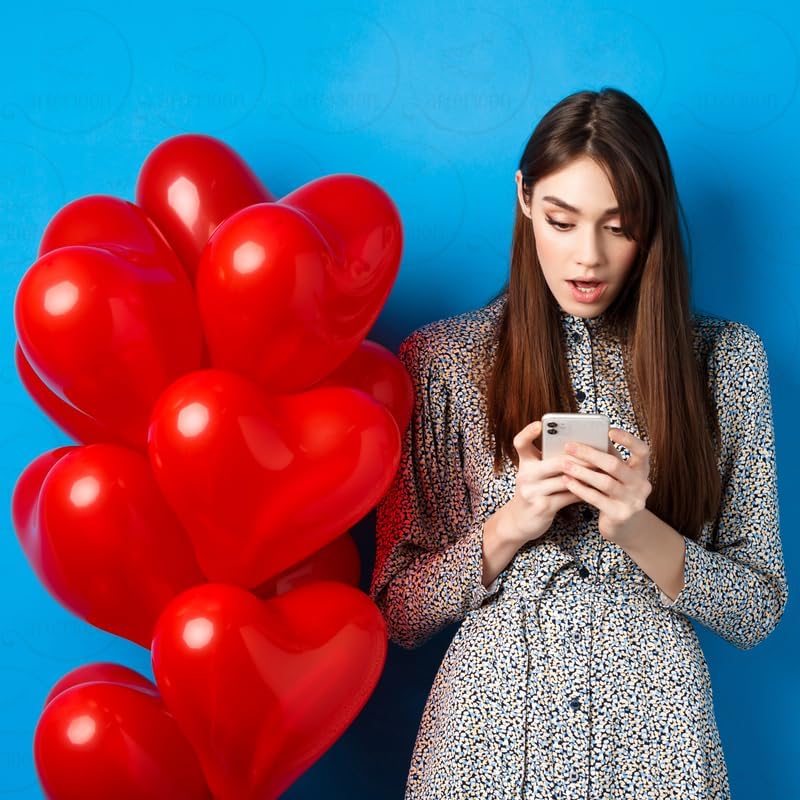 AFTERLOON® Biodegradable Balloons 24 pcs Baby Pink 10 Inch Heart Shaped, Thickened Extra Strong Natural Latex Helium Float, Proposal Marriage Love Baby Shower Gender Reveal Wedding Bridal