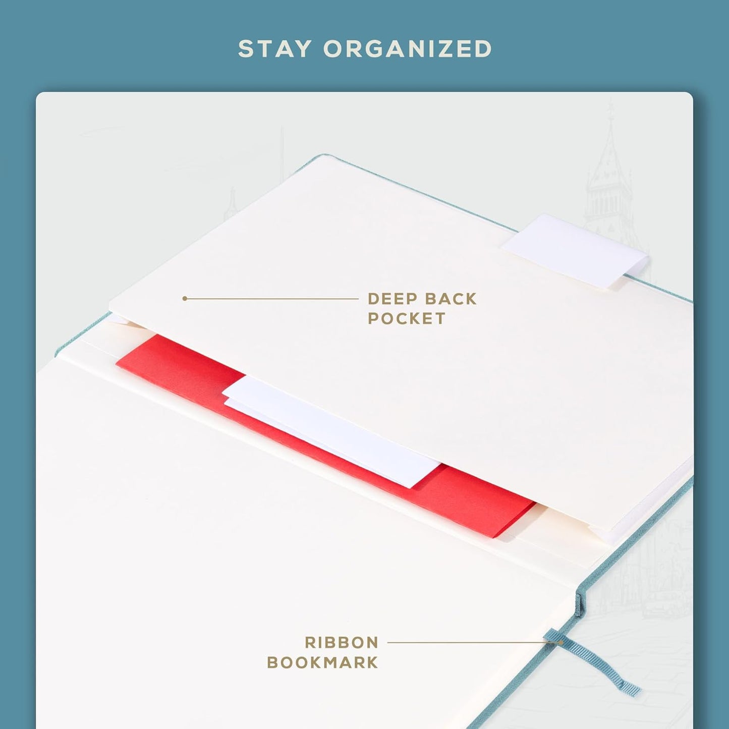 BEECHMORE BOOKS A4 Sketchbook – 8.5x11 Premium Vegan Leather Bound Large Sketch Book Hardcover With 156 Thick 160gsm Perforated Ivory Pages, Blank Sketch Pad, Gift Boxed, Back Pocket, Ribbon Bookmark