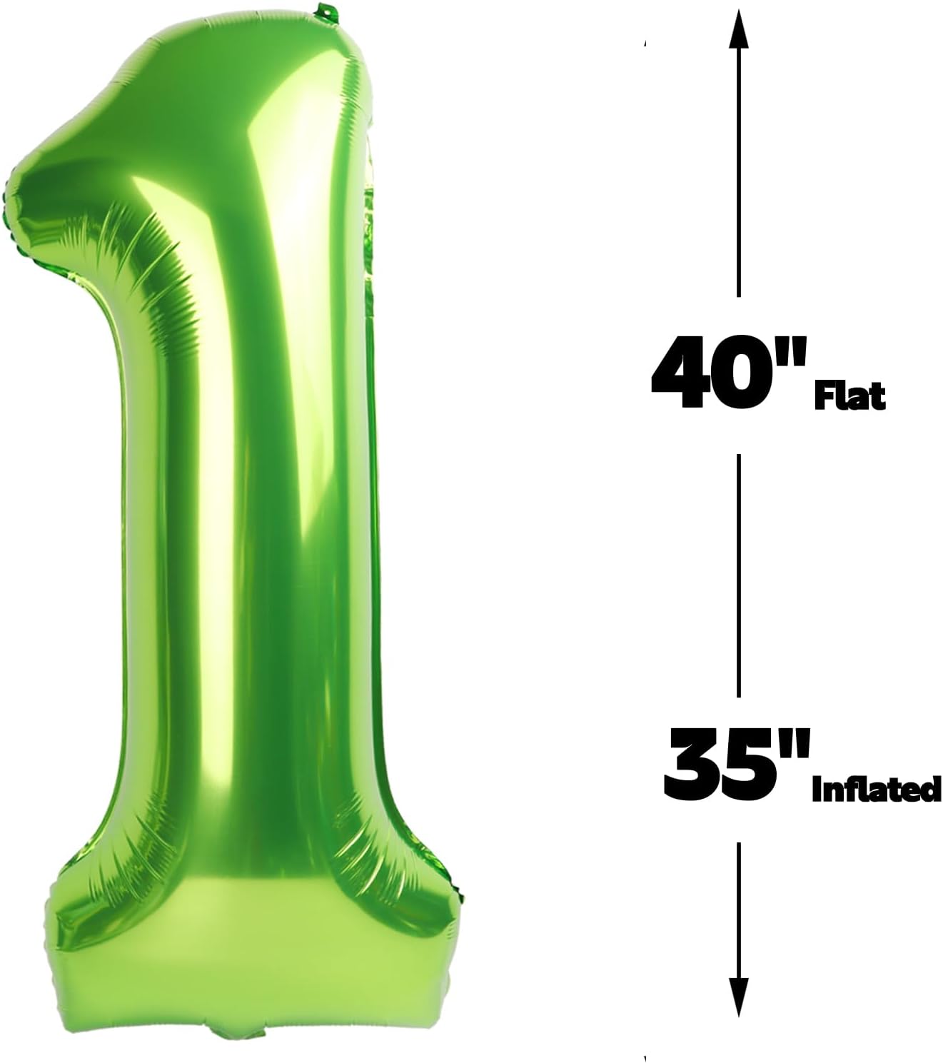 Light Green Number 1 Balloon 40 inch, Number 1 Birthday Balloons for Boy Girl, Light Green Foil One Balloon for 1st 10 11 12 16 18 Birthday Party, Anniversary Celebration Numbers Decorations