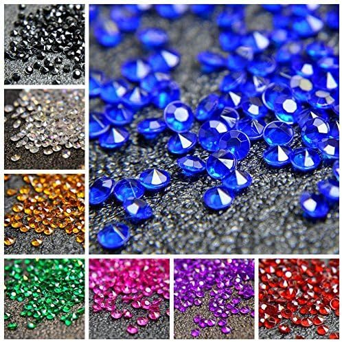 1000pcs/ Pack Wedding Table Acrylic Diamond Scatter Crystals Confetti Acrylic Gems Vase Fillers Rhinestones for Wedding, Bridal Shower, Vase Beads Decorations (12mm, Green)