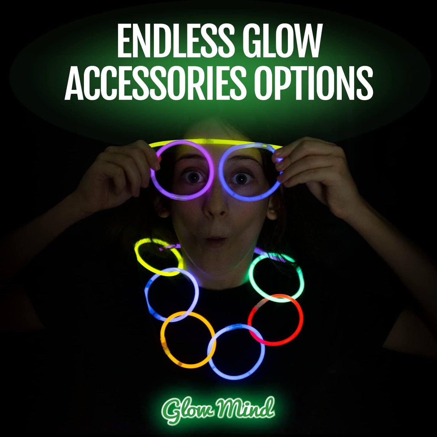 300 Ultra Bright Glow Sticks Bulk - Halloween Glow in the Dark Party Supplies Pack - 8" Glowsticks Party Favors with Bracelets and Necklaces