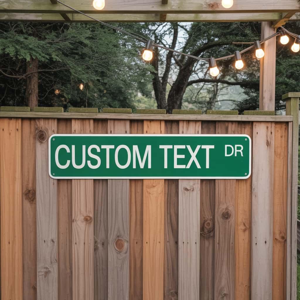 Custom Street Signs Metal, Personalized Road Reflective Signs with Your Text, Logo, 6x24 Inches, Single/Double Sided, Fade Resistant .040 Aluminum