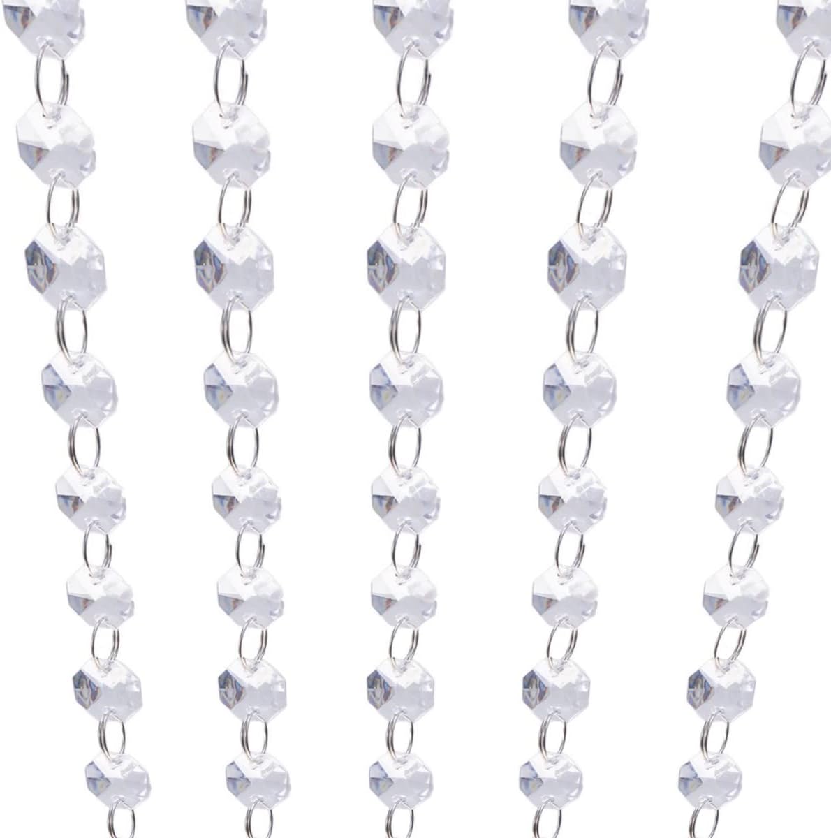 Crystal Clear Acrylic Bead Garland Chandelier Hanging Wedding Decoration 33 FT