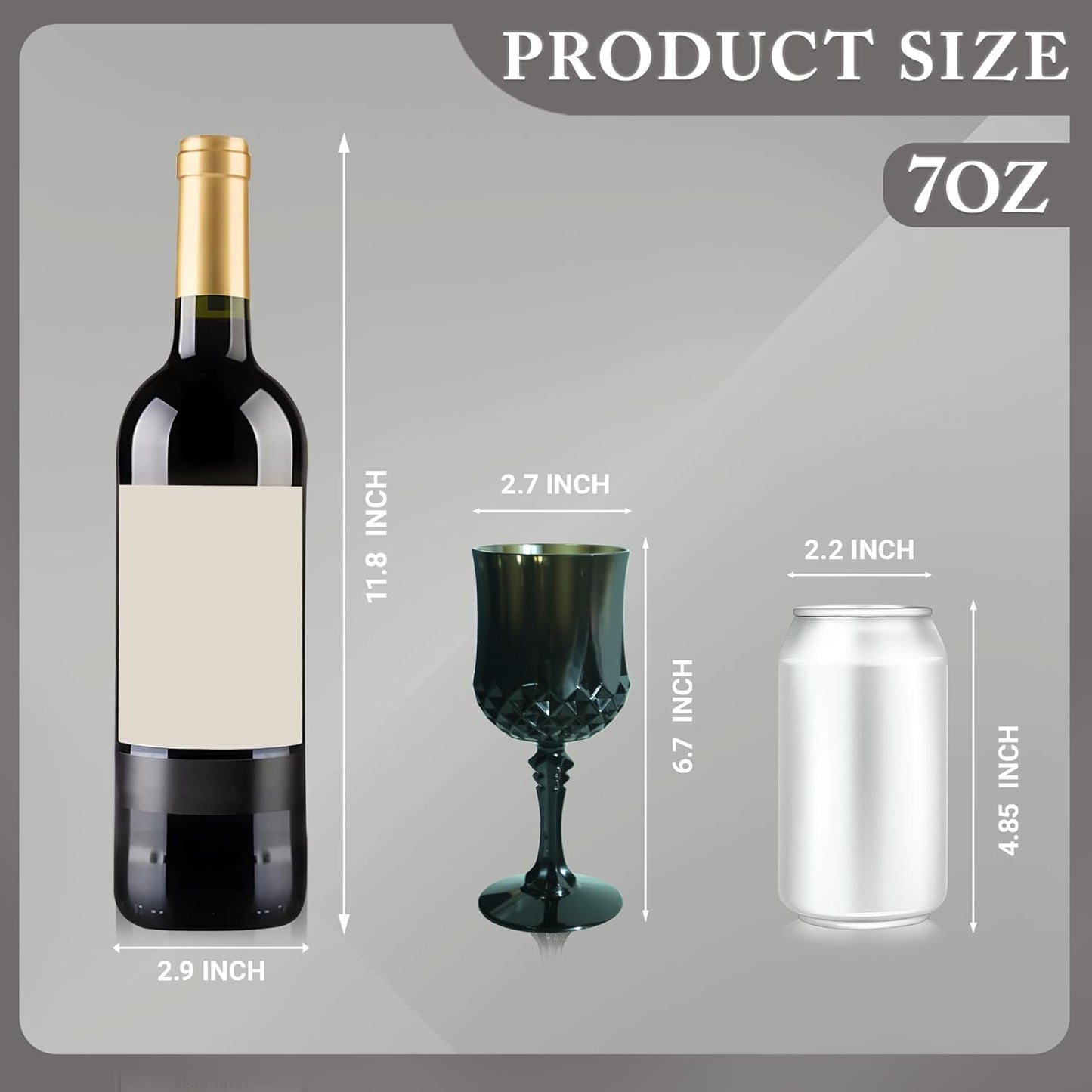 Plastic Wine Glasses，Plastic Goblets Vintage Style Cordial Drinking Glasses for Wedding Reception, Halloween Grand Event Party Supplies (24, Black)