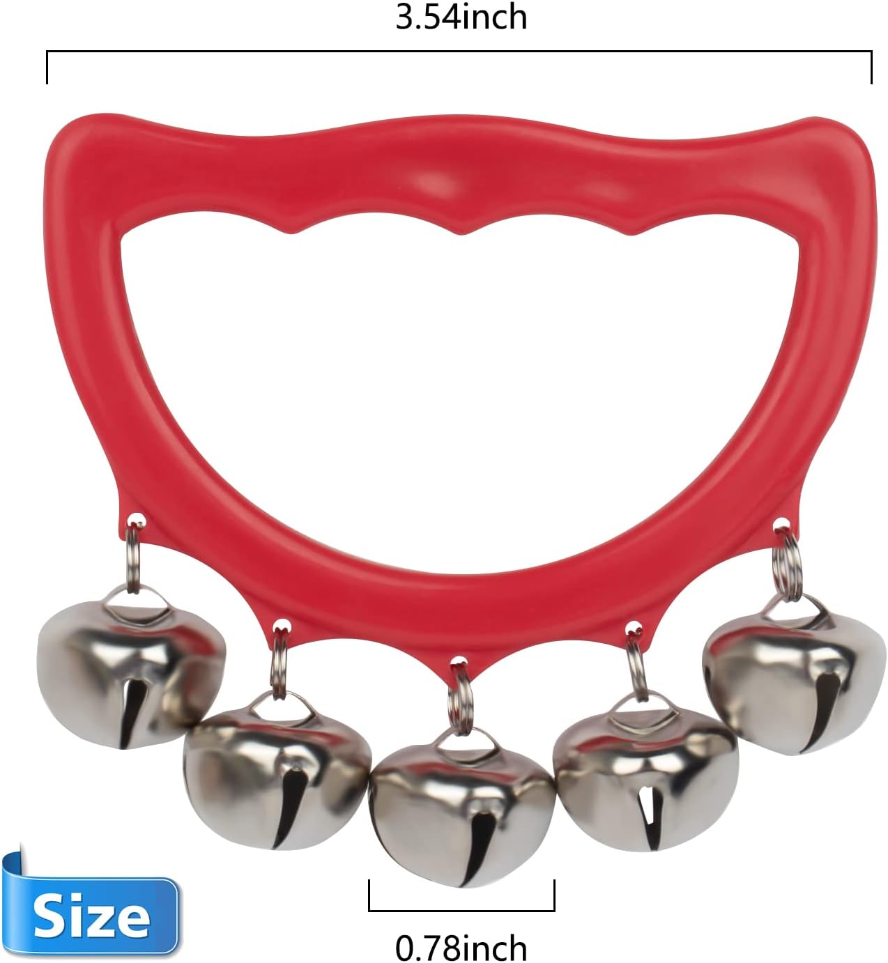 MUSCELL Jingle Bells, 24 Pcs Christmas Hand Bells Jingle Bells, Brightly Colored Musical Instruments Jingle Bells Gift for Children Party, Classroom and Show, for 3+Years Old