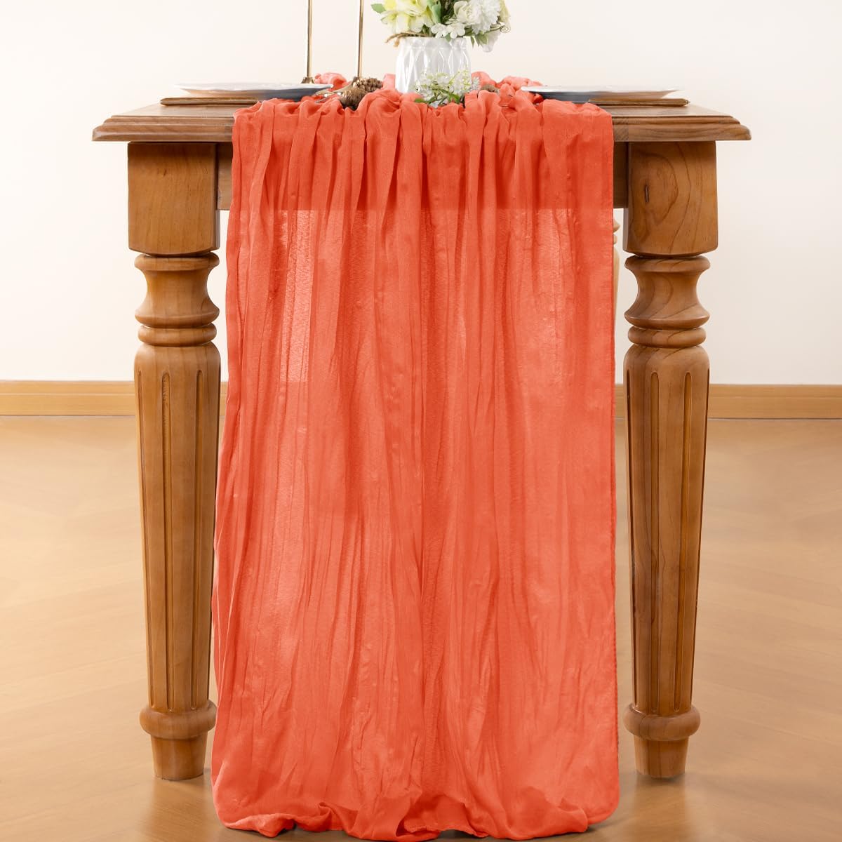 Orange Table Runner Cheesecloth Table Runners 10 Pack 10FT Baby Shower Decoration 120 InchesFall Table Decor Dining Room Centerpiece Wedding Boho Baby Shower Birthday