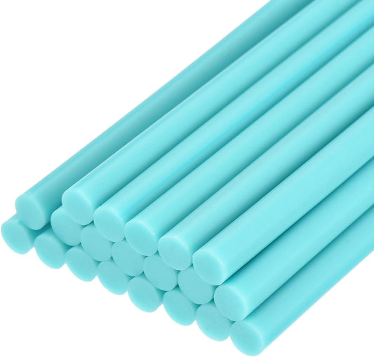 uxcell 20pcs Hot Glue Sticks for Glue Gun 7mm/0.27-inch x 8-inch Mini Hot Melt Adhesive Glue Stick Light Blue