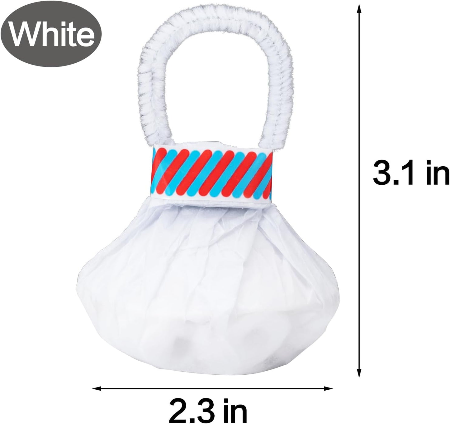 Confetti Poppers, 10Pack Plastic No Mess Streamers, Party Poppers for Birthday,Wedding,Celebrations,Graduation Party (White, 10 Pack)