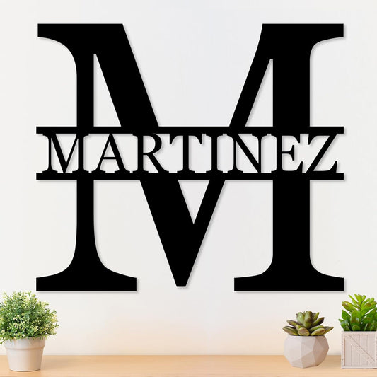 Personalized Metal Name Signs, Last Name Signs for Home, Custom Split Letter Names Sign, Initial Letter Wall Decor, Large Wall Decor, Anniversaries Wedding Present