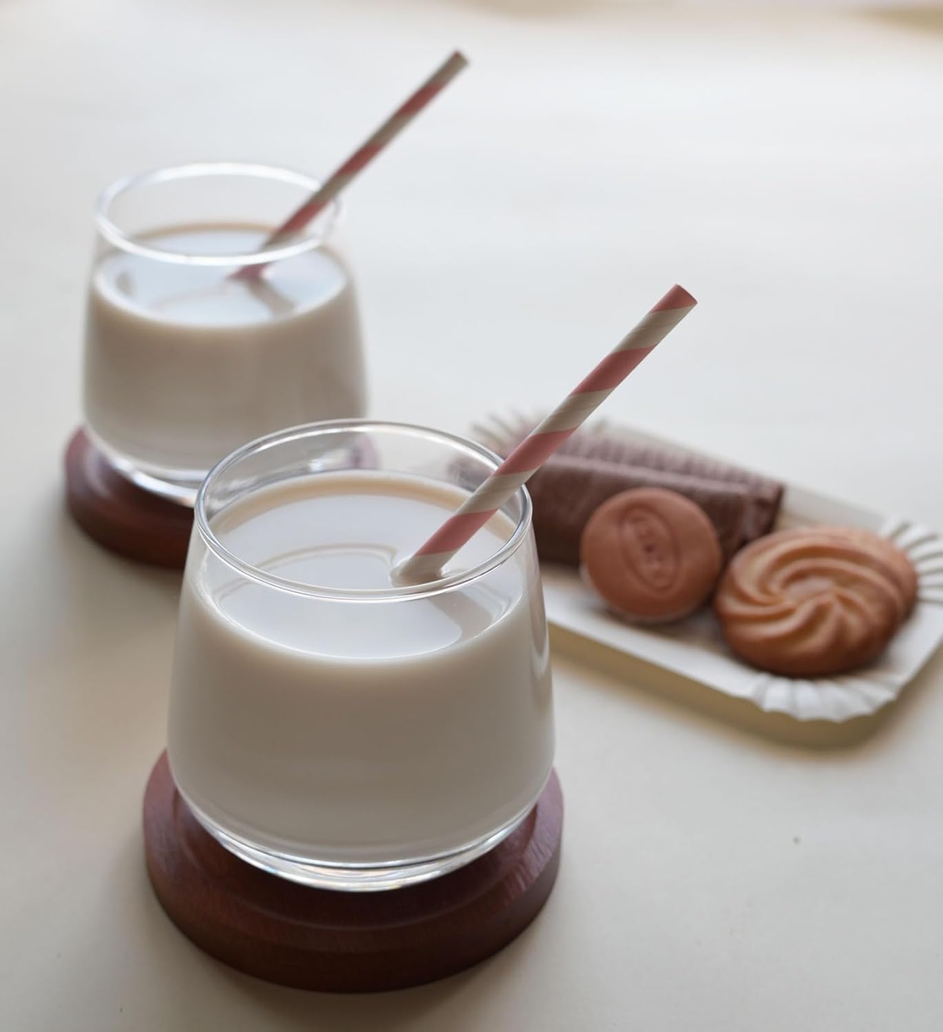 Paper Straws Disposable Pink White - Compostable Drinking Straws for Cocktail, Coffee, Party, Restaurant, Bar,5.75"x 0.24", Pack of 500