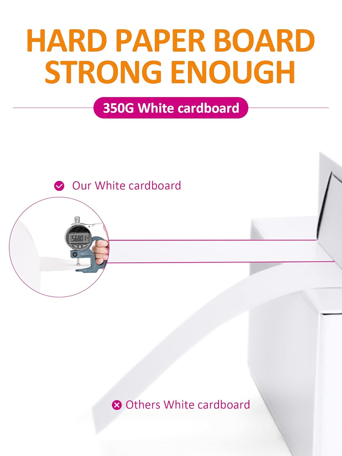 MESHA 8×8×4'' Gift Boxes with Ribbons,10PC White Gift Box with Lid, Thank you Box for Gifts,Candy Treat Boxes for Presents