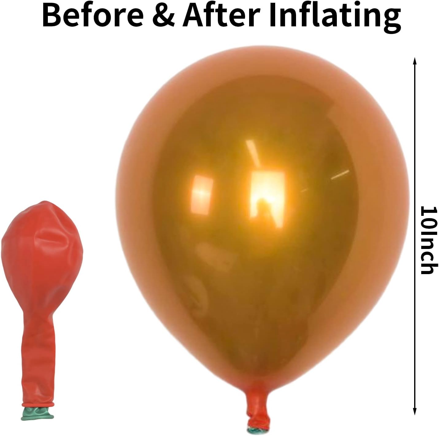 Chrome Gold Balloons, 50 PCS 10 Inch Double-Layered Metallic Light Gold Balloons, Shiny Thick Chrome Metallic Latex Helium Balloon for Birthday Wedding Party Decoration Supplies