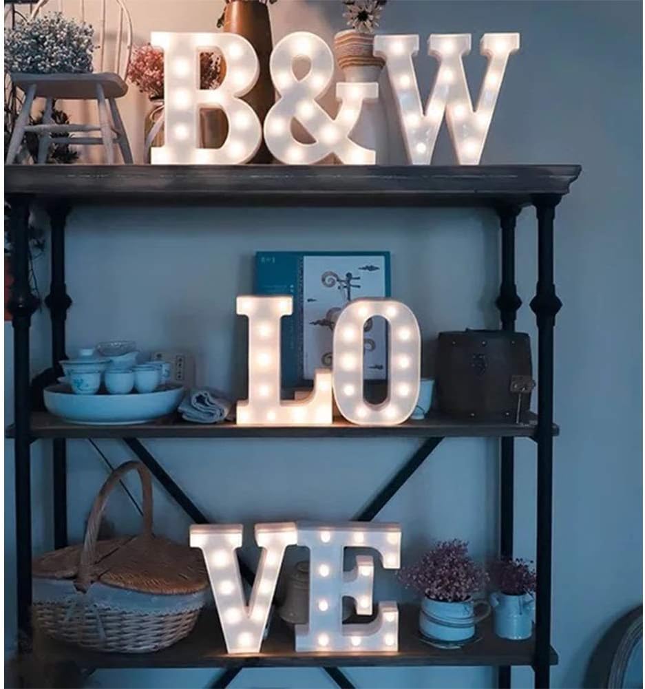 MUMUXI Marquee Light Up Letters | Large Light Up Numbers | Battery Powered and Bright with Every Letter of The Alphabet | for Wedding, Birthday, Party, Celebration, Christmas or Home Decoration (8)