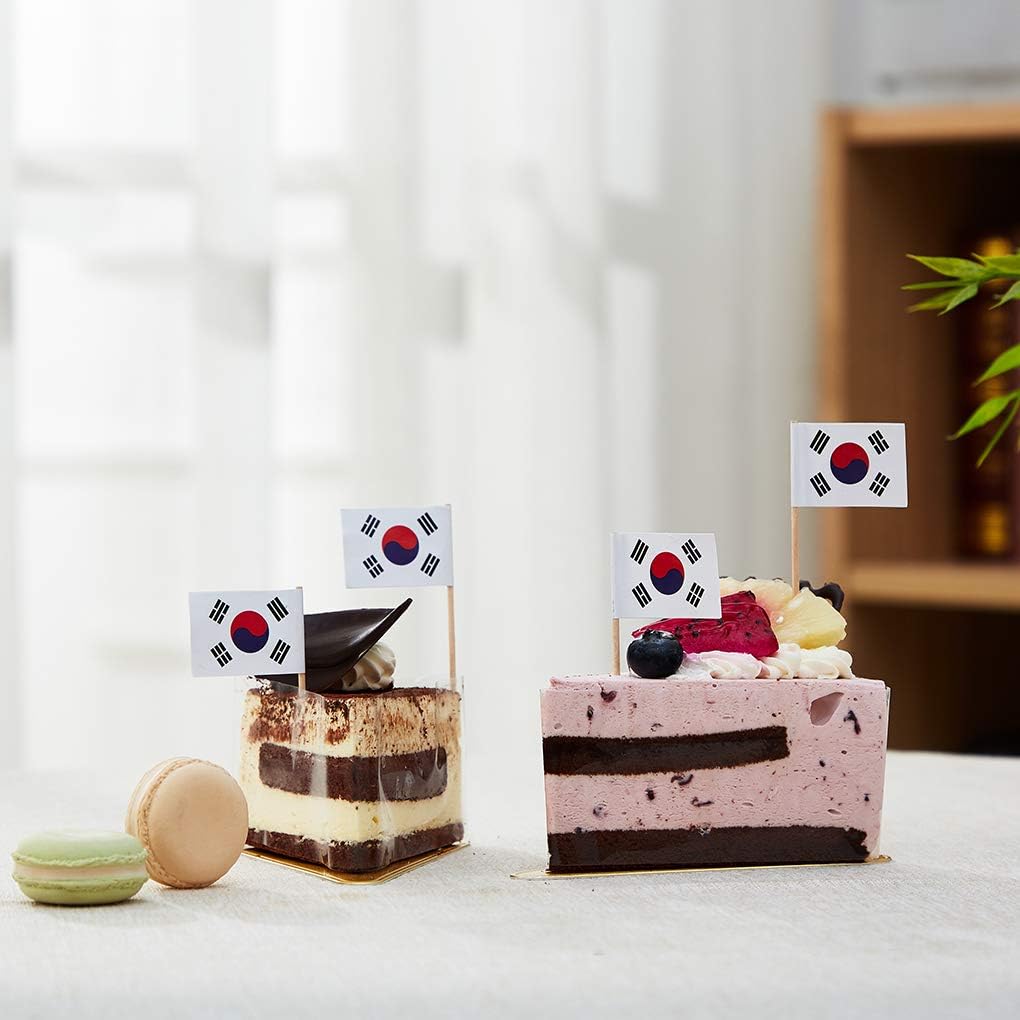 South Korea Flag Korean Flag, Small Mini South Korean Toothpick Flags for Food, Cupcakes, Cocktails, Appetizers, Bar Party Decorations