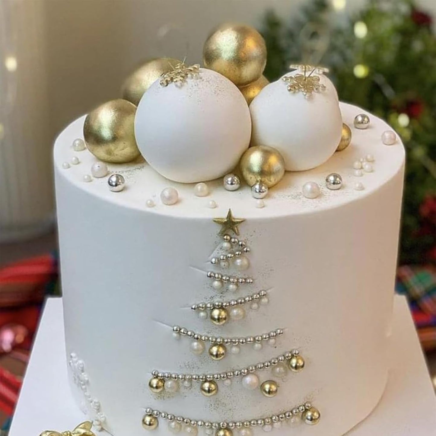 Sentovac 7mm Gold Pearl Sprinkles Edible Cake Decorating Sugar Candy Cookie Cake Cupcake Topper Ice Cream Baking Decorations Halloween Christmas Valentines Wedding Supplies