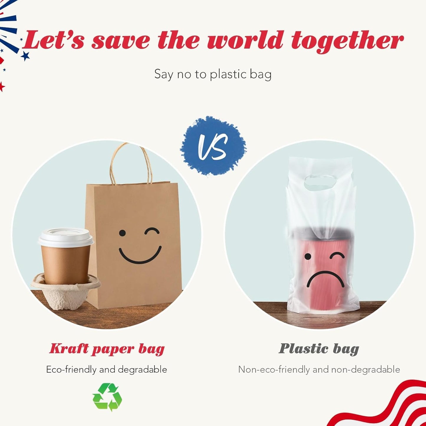 GSSUSA 100 Pack 8x4.25x10'' Paper Gift Bags with Handles Bulk, Brown Kraft Bags for Small Business, Sturdy Retail Shopping, Birthday Wedding Party Favor Craft Bag(Made in USA)