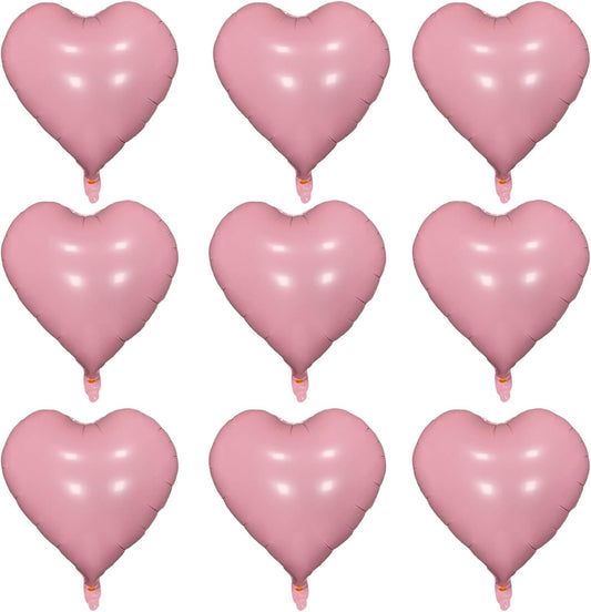 Pastel Pink Heart Shaped balloons Pack of 10,18 Inch Love Valentine Balloons Heart Romantic Balloons For Valentines Day Propose Marriage Wedding Bridal Shower Engagement Party Decorations