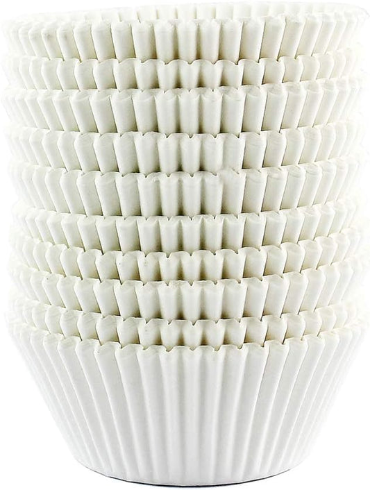 Baking Cups Cupcake Liners, Standard Sized, 300 Count (White)