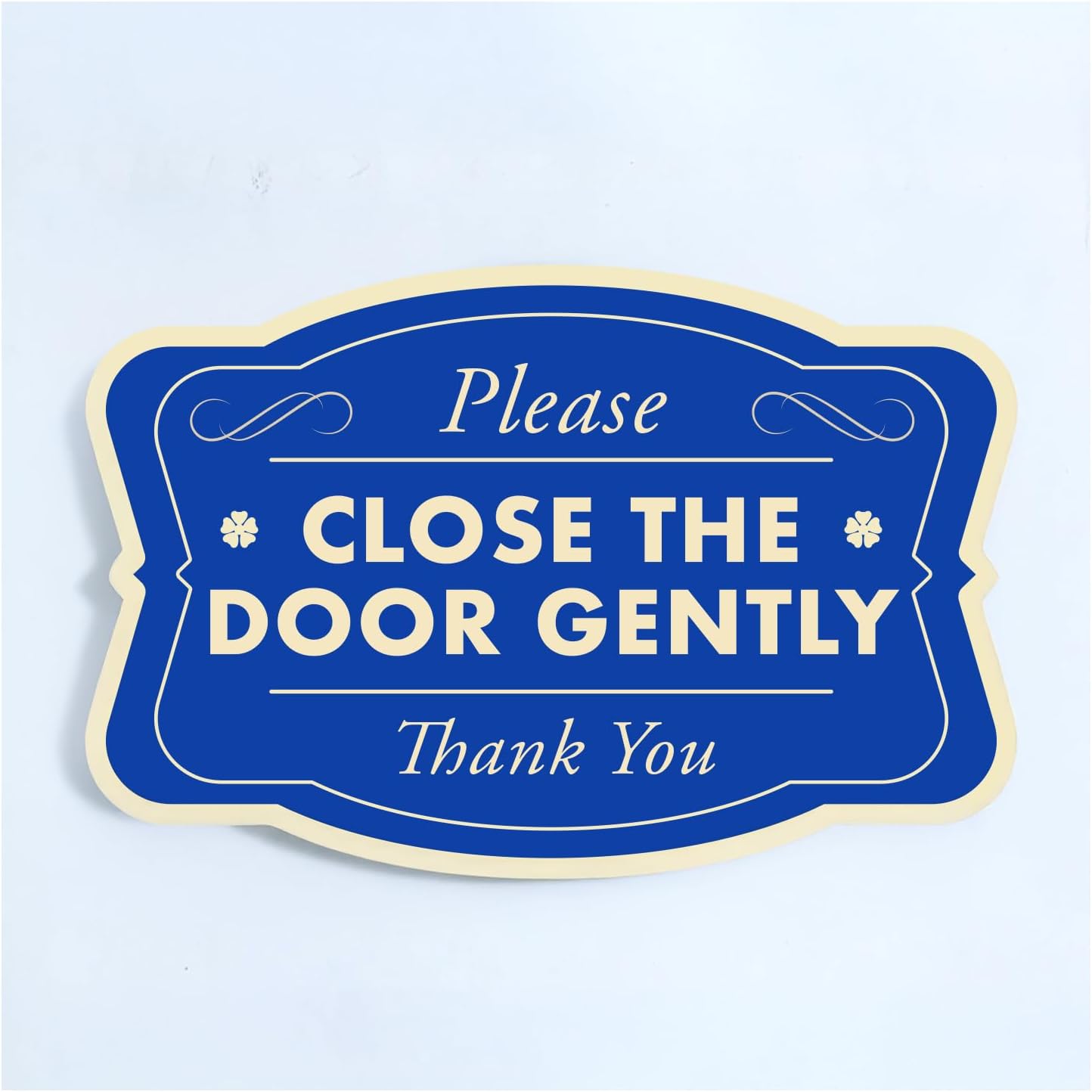 Custom Decorative Outdoor Metal Sign - Personalized Aluminum Driveway Sign, Waterproof, Made in USA - Design 3 Blue Steel 30x24 In