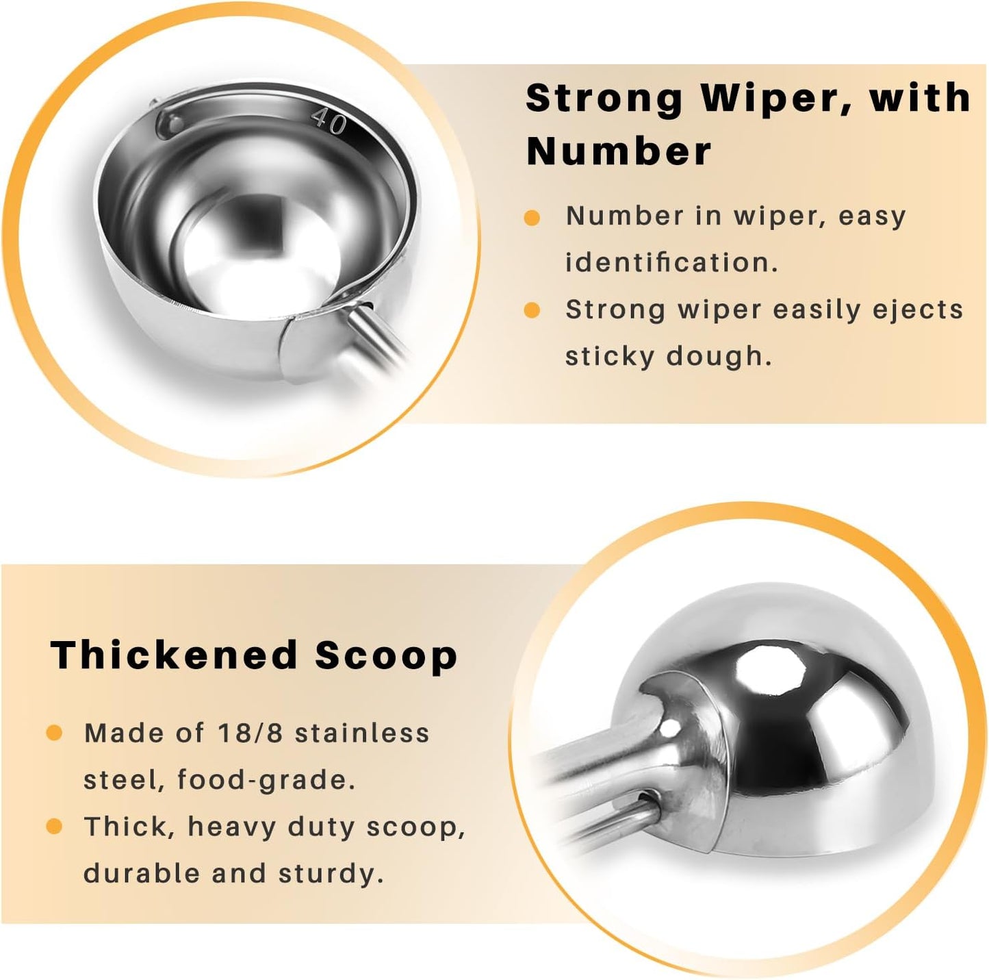 Large Cookie Scoop 5.4 Tablespoon, Size #12 Cookie Dough Scoop, 2.7 OZ Cookie Scoops for Baking, Selected 18/8 Stainless Steel, for Making Cookies, Cupcake, Muffin, Melon Ball, Ice Cream