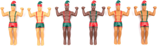 NPW Elf Buddies Drink Markers (Elf Buddies), Wine Glass Charms, Holiday Office Party, Christmas Family Get Together, Novelty Drinkware, White Elephant Gift and More, Christmas In July Decorations