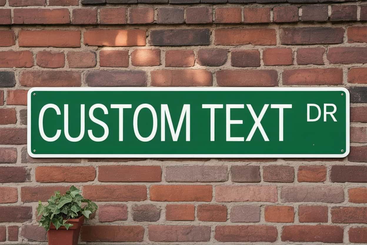 Custom Signs Metal, Personalized Reflective Street Signs for Outdoor, 4x18 Inches, Single/Double Sided, Fade Resistant .040 Aluminum, Ideal for Address, Parking