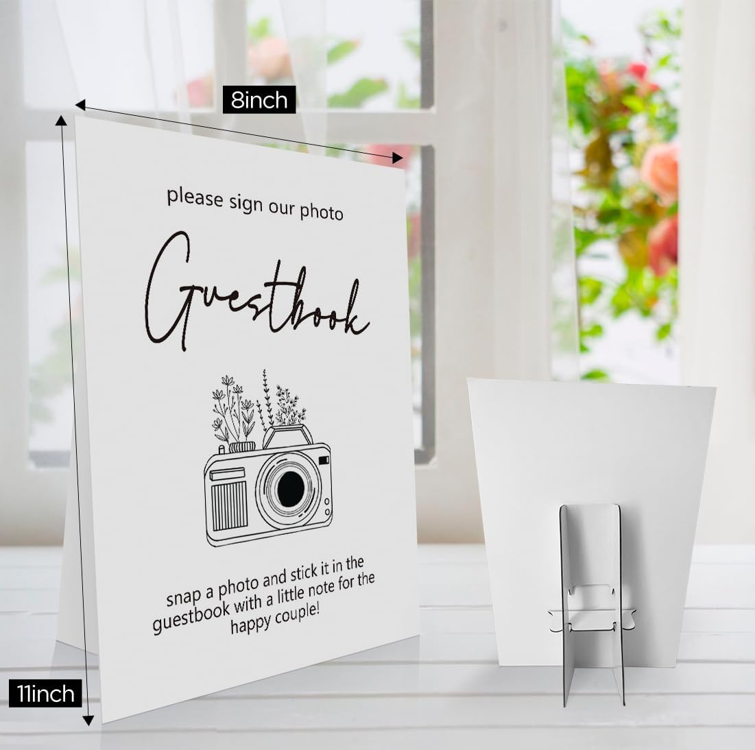 Wedding Photo Guestbook Sign 8 x 11 Inch, Photo Guest Book Sign, Photo Minimalist Wedding Sign, Reception Signage, Snap It Sign, Modern Wedding Sign WDS18