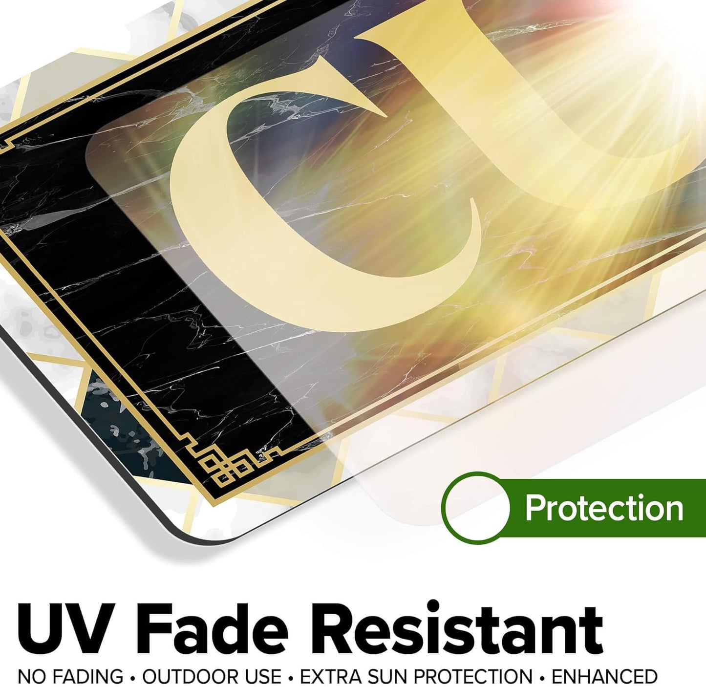 Custom Sign, Custom Street Sign, 11 Font Colors, 13 Font Styles, 4 Hole Options, 22 Sizes, 6x36 Inches, Rust Free DiBound, Fade Resistant, Made in USA by My Sign Center (Marble Tile)