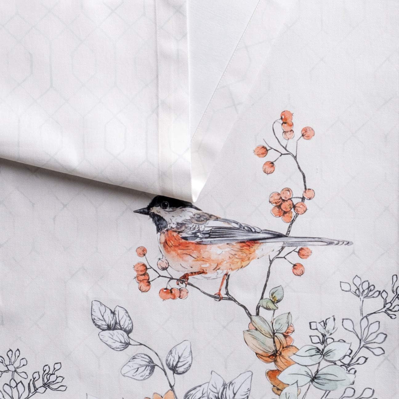 Maison d' Hermine Table Runner 100% Cotton Single Layer Table Runners 36 inches Long for Thanksgiving Christmas Decorations Home Kitchen Dining Party Wedding (Whitish Shabby Chique, 14.5" x 36")