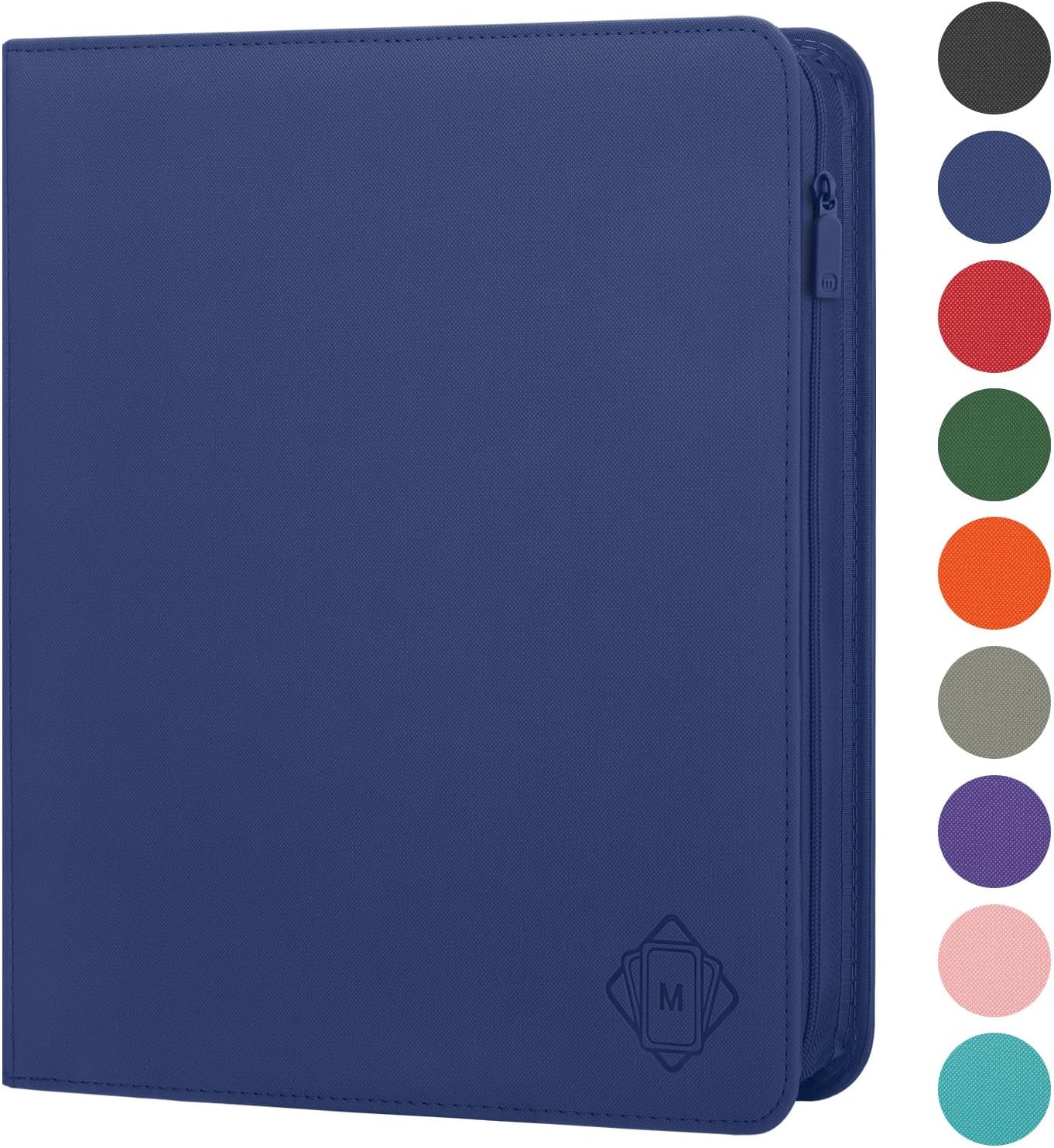 Premium Card Binder 12 Pocket for 720 Pockets Trading Card Binder, PU Zipper Card Collection Album, Sturdy Side-Loading Card Book Holder for MTG, TCG, Game Cards, Sports Cards