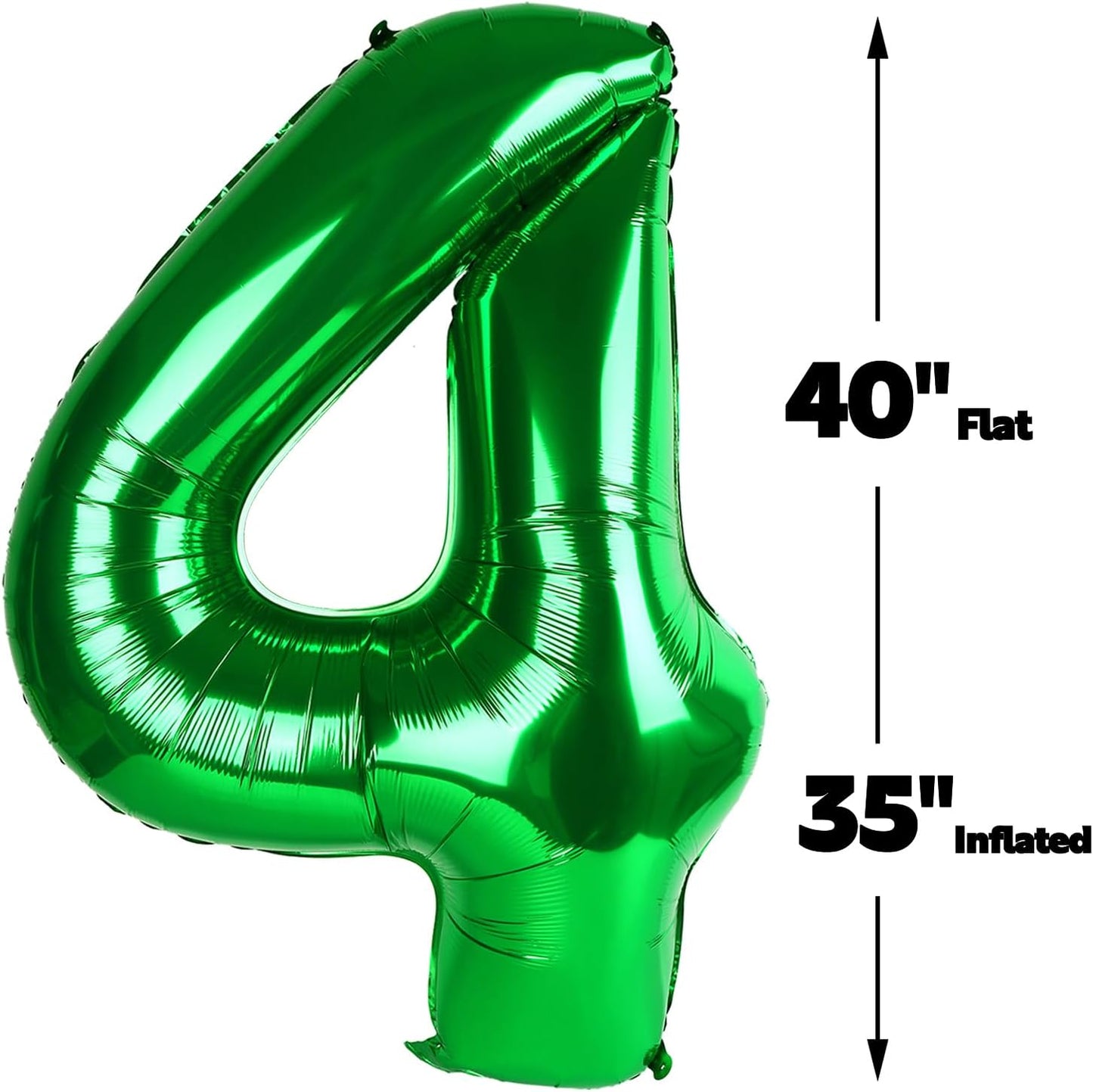 40 Inch Green Large Number 14 41 Birthday Balloon, Giant Number 14 41 Balloons, Foil Mylar Big Balloons for Anniversary Graduation Supplies Decorations