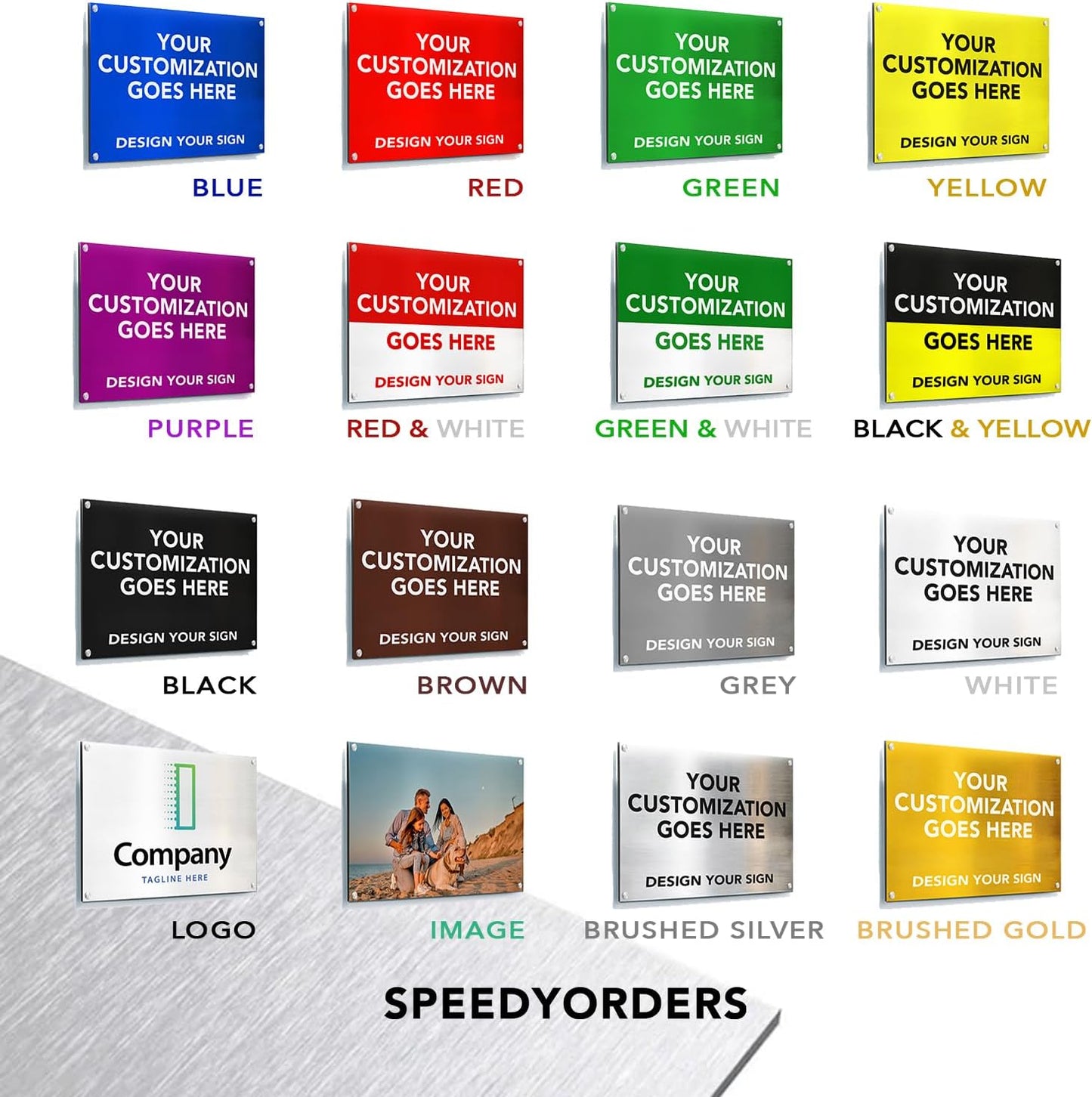 SPEEDYORDERS Custom Outdoor Metal Signs, Personalized Aluminum Signs, Customized Safety Signs, Metal Business Signs, Waterproof Outdoor Business Signs, White Aluminum (Black & Yellow, 12x8 In)