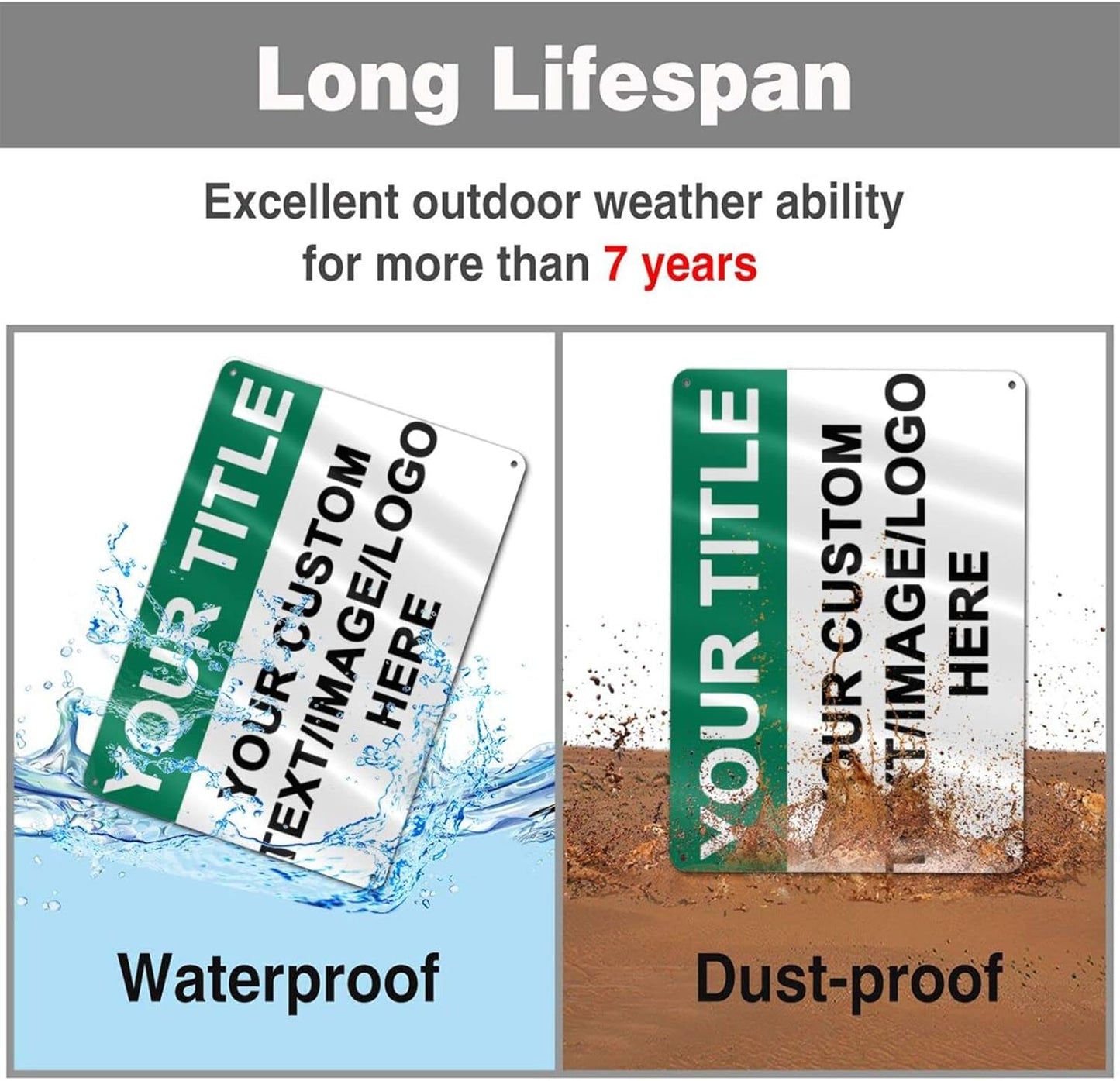 Custom Outdoor Metal Signs - 12 x 8 Aluminum Rust-Proof Entrance, Garden, Hazard, Intersection, Parking, Decorative Signs (Personalized)