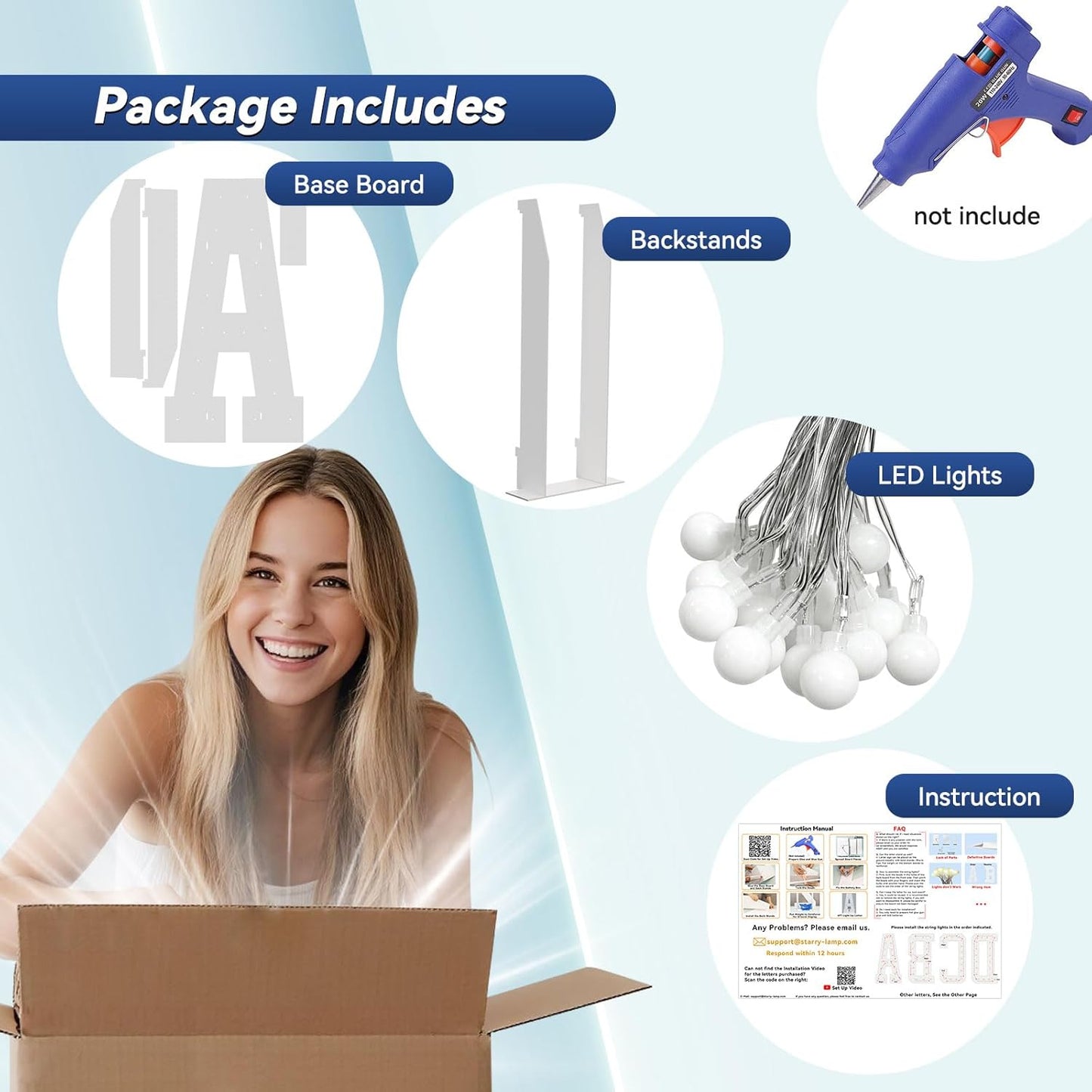 4FT Marquee Light Up Letters - Large Marquee Letters 4 Feet Tall for Birthday Party Decorations, Big Letter for Wedding Event Marry Me Baby Shower Bridal Shower, Letter P