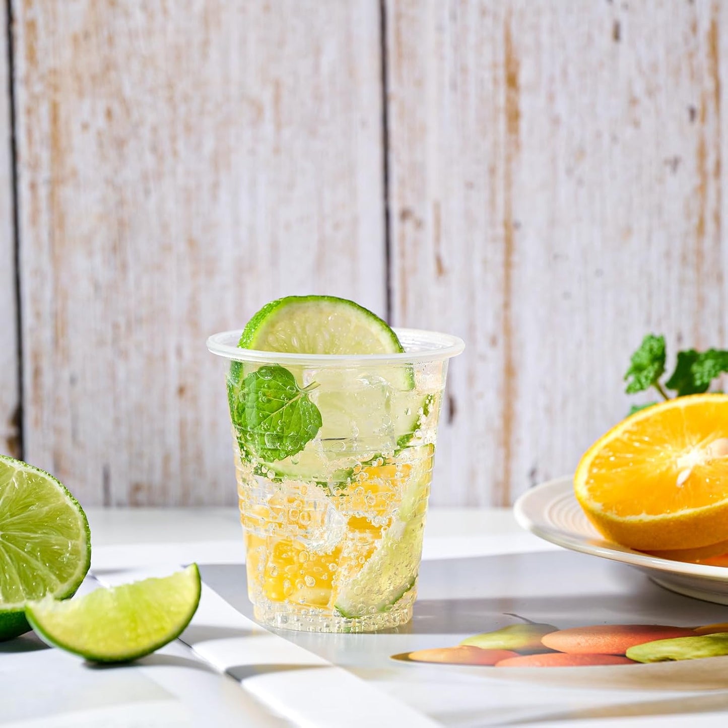 Vplus 2000 Pack 5 OZ Clear Small Dessert Plastic Cups, 5 Ounce Disposable Cold Party Drinking Shot Measuring Mouthwash Cups for Office Bathroom Party