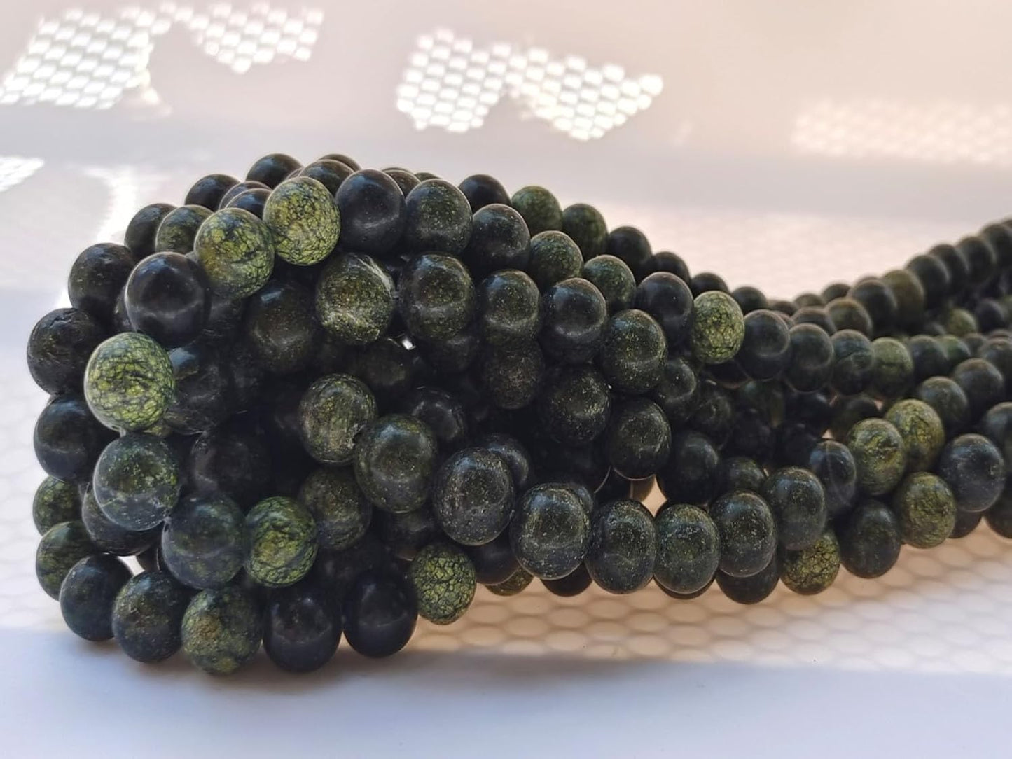 Stone Beads 10mm 60pcs Curbstone Jasper Beads Round Loose Gemstones Beads for Bracelet Necklace Jewelry Making (10mm, 61008 Curbstone Jasper)