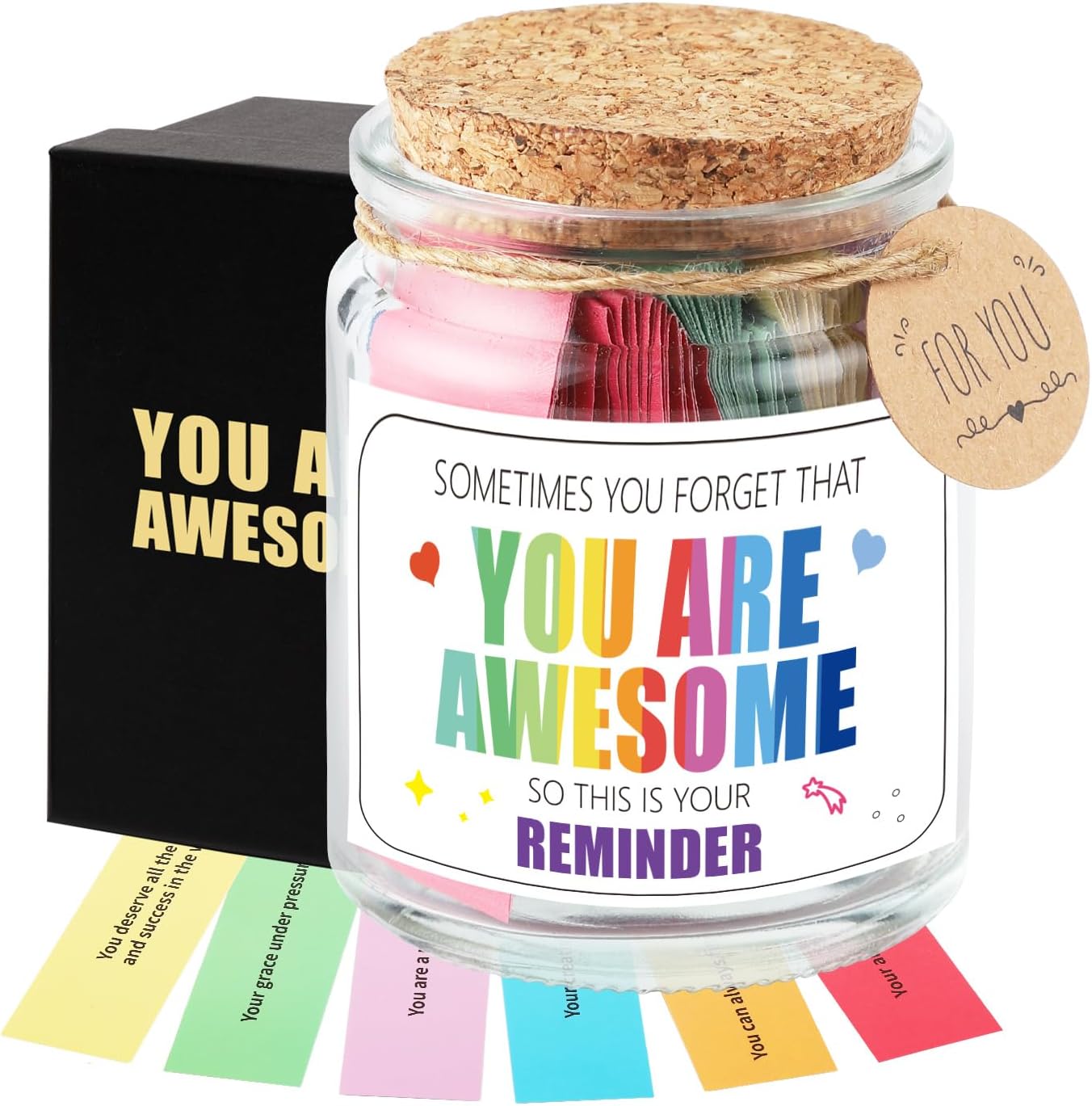 You Are Awesome Jar Thanksgiving Day Gift Inspirational Gifts for Dad Father Man Women Best Friend Anniversary Friendship Thank You Graduation Birthday Gifts