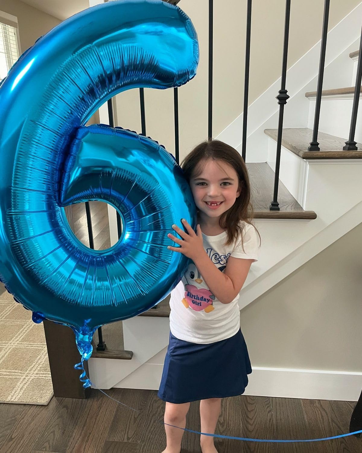 40 inch Dark Blue Number 6 Large Numbers Balloon 0-9 Birthday Party,Foil Mylar Big Balloon Digital 6 for 6 16 26 66 Birthday Party,Wedding, Anniversary Supplies Decorations