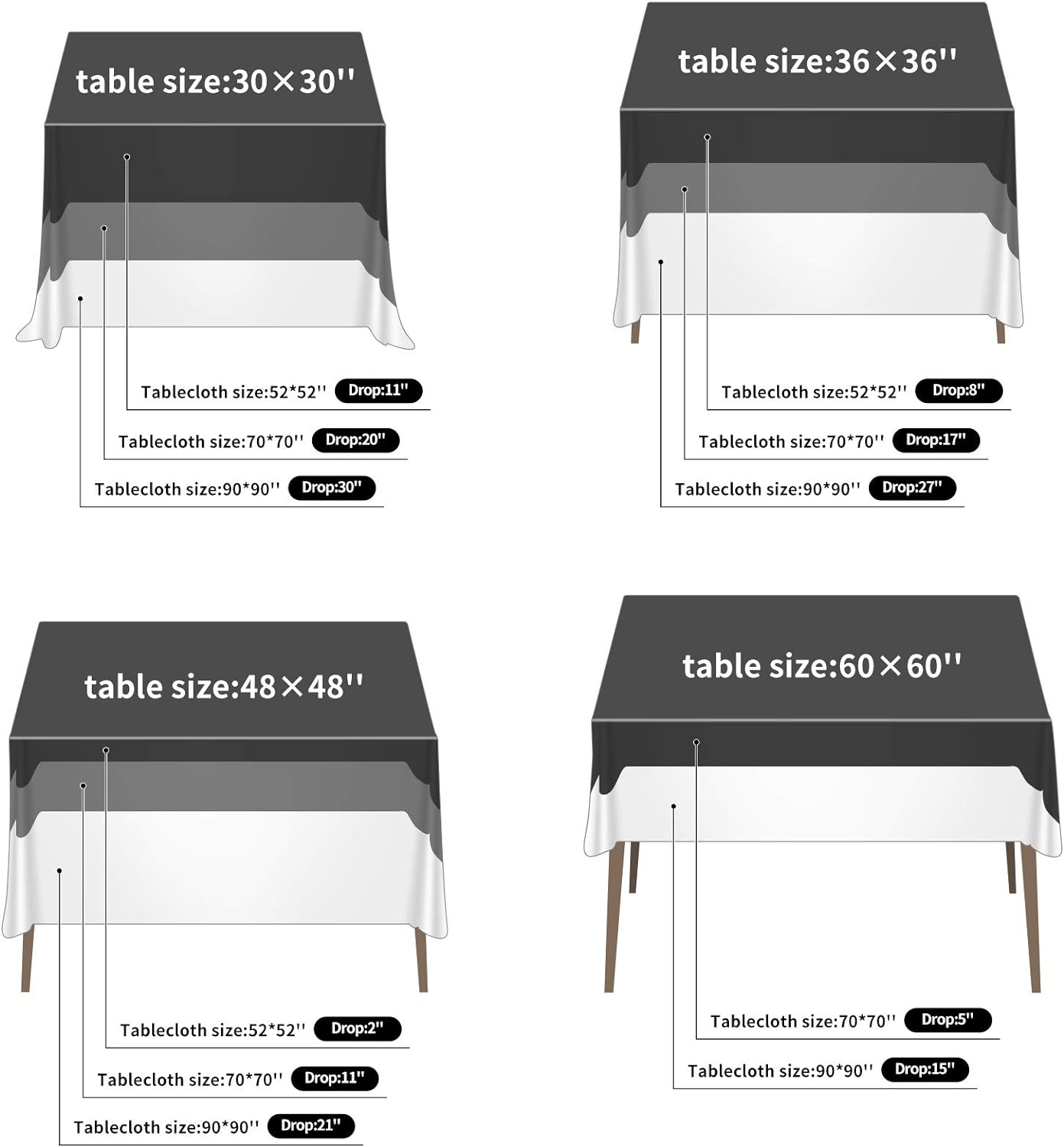 Cupuamon Square Tablecloth 90x90 inch Washable Polyester Fabric Table Cloth for Wedding Party Dining Banquet Decoration（90x90,Red）