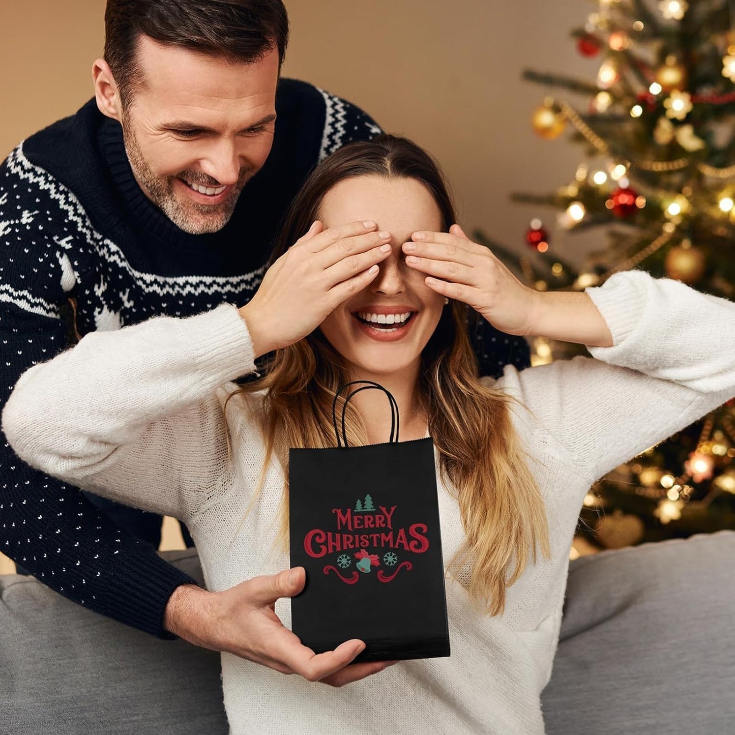 GSSUSA 200 Pack Black Paper Gift Bags 5.25x3.75x8'', Black Kraft Bags with Handles Bulk for Shopping, Craft, Grocery, Party, Retail, Lunch, Business, Wedding, Merchandise, Boutique