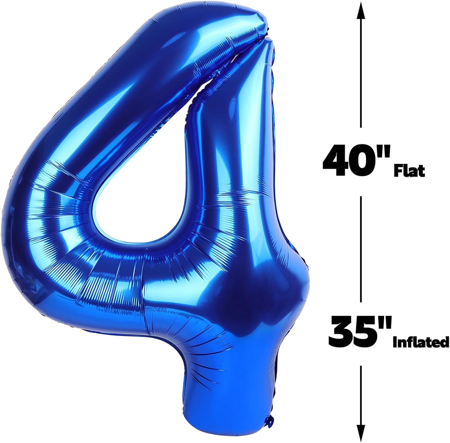 Jumbo Mylar Navy Blue 24 Number Balloon 40 Inch, Big Number 24 Balloons Birthday Decorations, 24 Year Old Birthday Party, Large Size Digit Numbers Balloon Supplies
