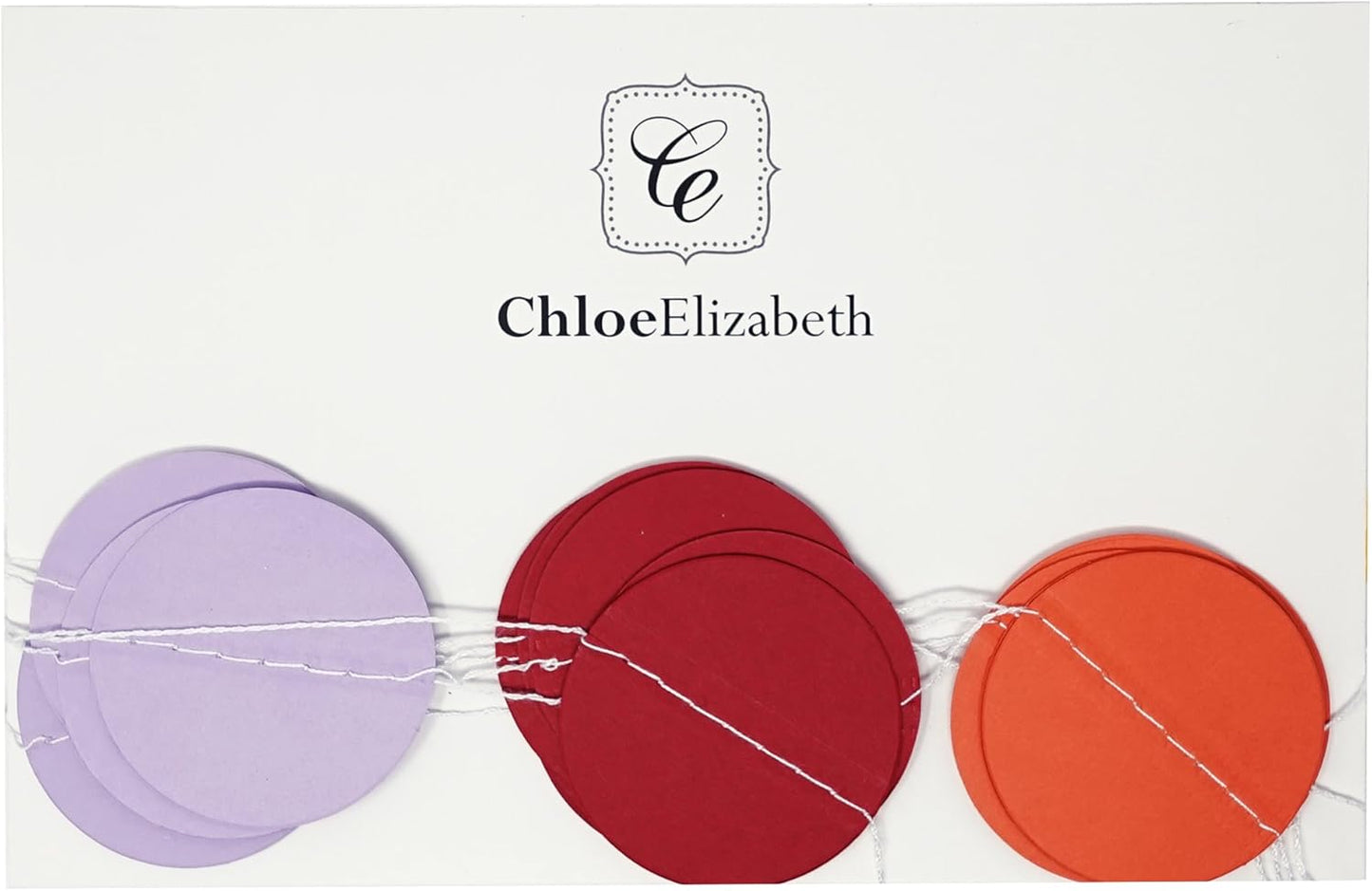 Chloe Elizabeth Circle Dots Paper Party Garland Streamer Backdrop (10-Pack, 10 Feet Per Garland, 100 Feet Total) - Circus Rainbow