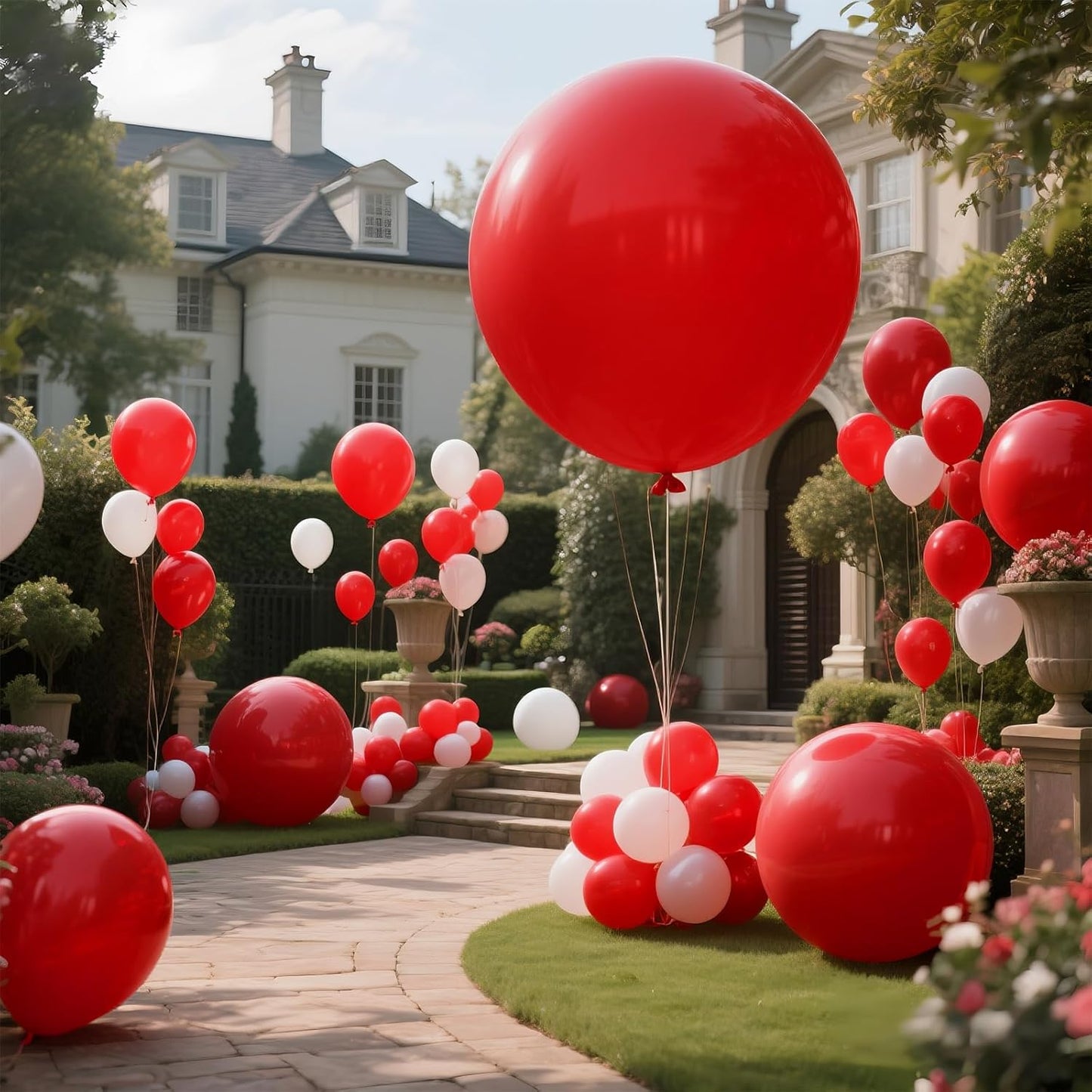 KAWKALSH Red Balloons, 9pcs 36 Inch Red Latex Balloons for Garland or Balloon Arch as Birthday Party Wedding Baby Shower Decorations