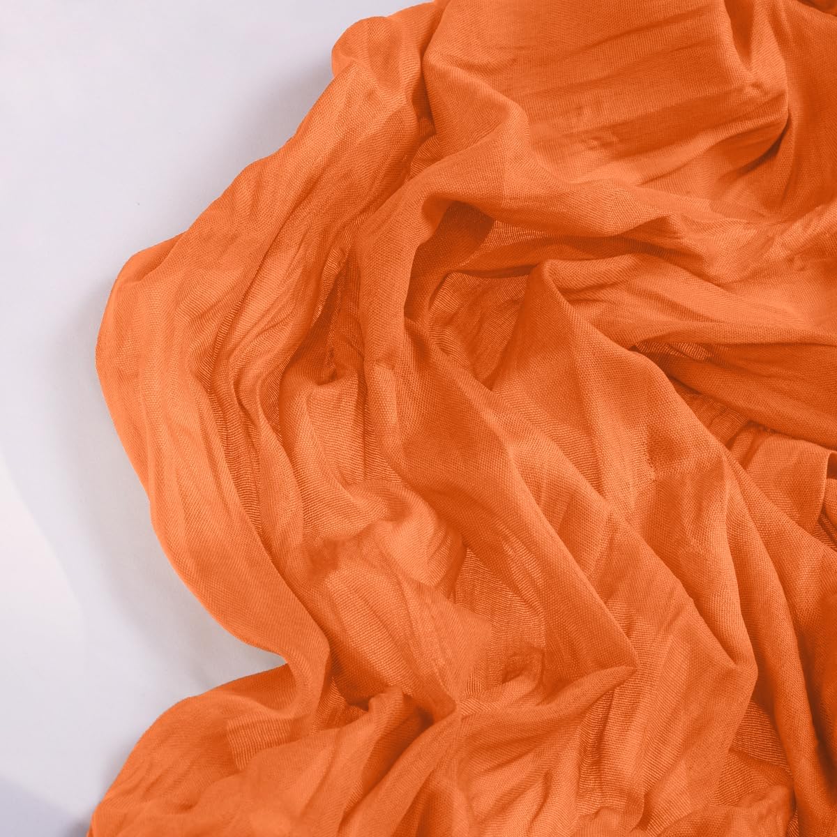 Orange Cheesecloth Table Runner Halloween Orange Table Runner Boho Gauze 120 Inches Cheese Cloth Fall Table Decorations for Thanksgiving Weddings Bridal Baby Shower Party Decor