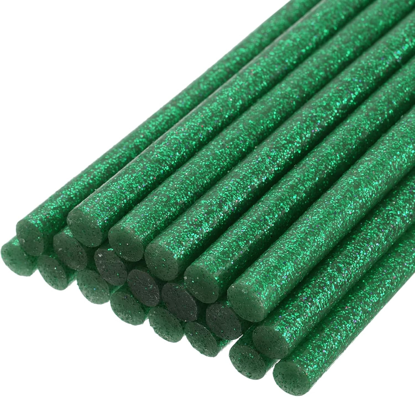uxcell 20pcs Hot Glue Sticks for Glue Gun 11mm/0.43-inch x 11-inch Mini Hot Melt Adhesive Glue Stick Glitter Green