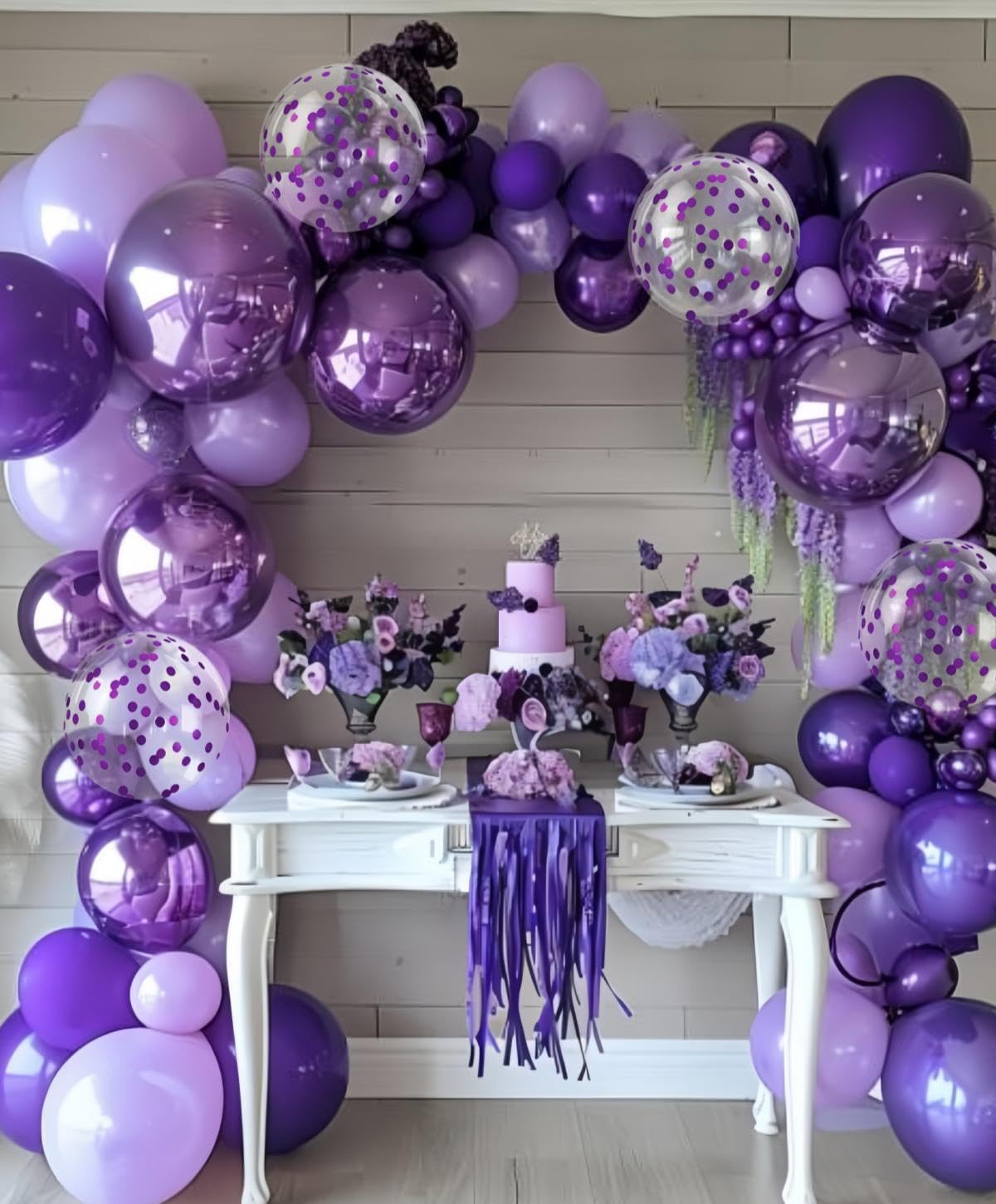 300 Pcs Lavender Purple Balloons Set 12 Inch Different Shades of Purple Party Balloon Set, Suitable for Wedding, Graduation, Birthday Party Various Event Decorations