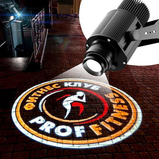 GOBO Projector Custom Logo Projector Lights for Store Business or Outdoor Wall Street Waterproof Ip67 HD Led for Shop Advertising and Wedding (90W)