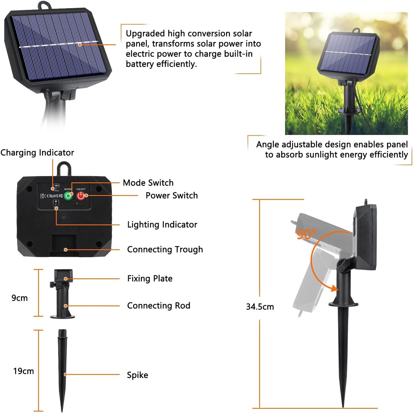 Toodour Solar Christmas Lights, 121ft 350 LED 8 Modes Outdoor Christmas String Lights, Waterproof Solar String Light for Xmas Tree, Fence, Holiday, Party, Balcony, Outdoo Xmas Decorations - White