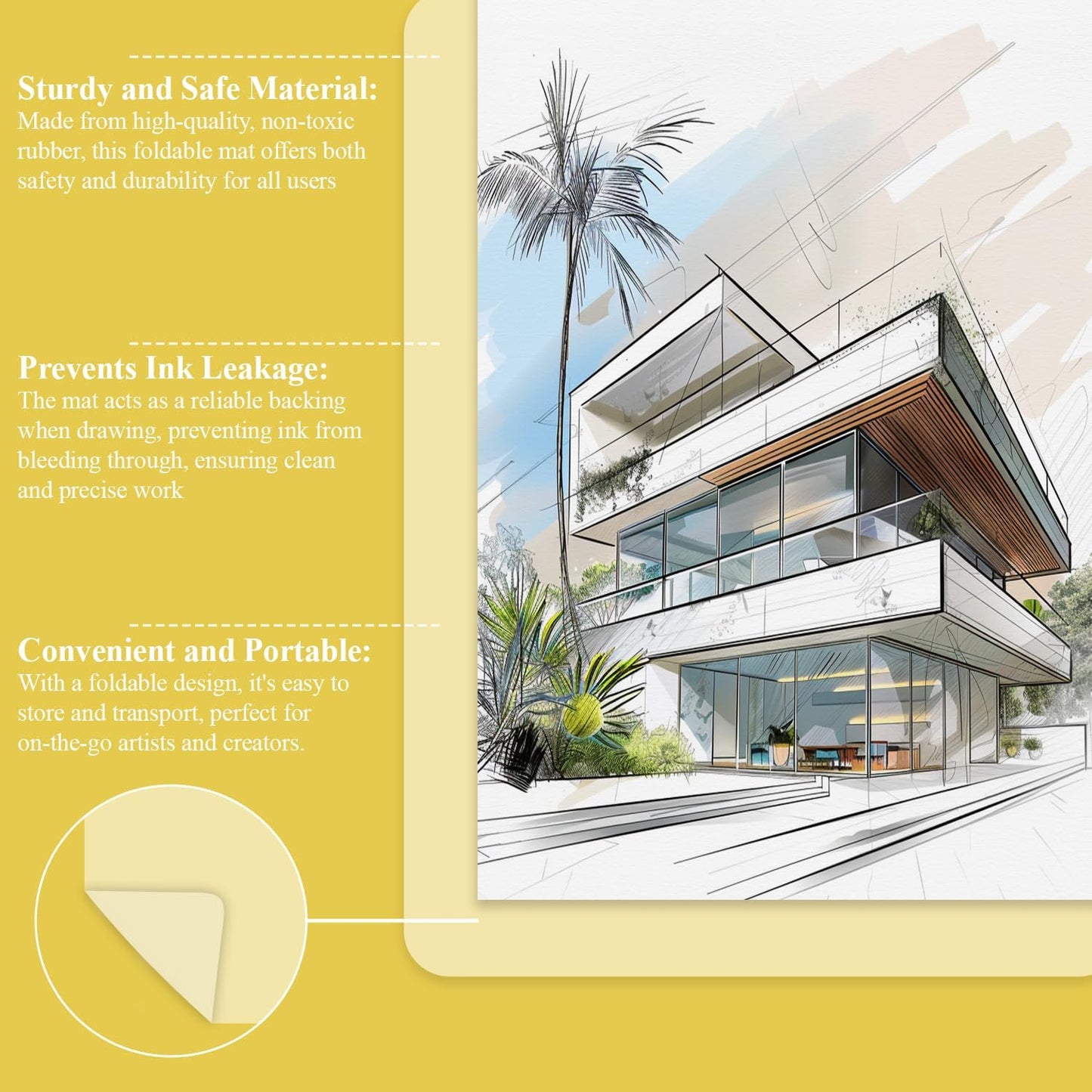 Marker Paper Sketchbook, 9"X12" Alcohol Marker Paper, 60 Sheets (200gsm/ 120lb) Marker Sketchbook Bleedproof, Professional Art Supplies for Adults & Teens.